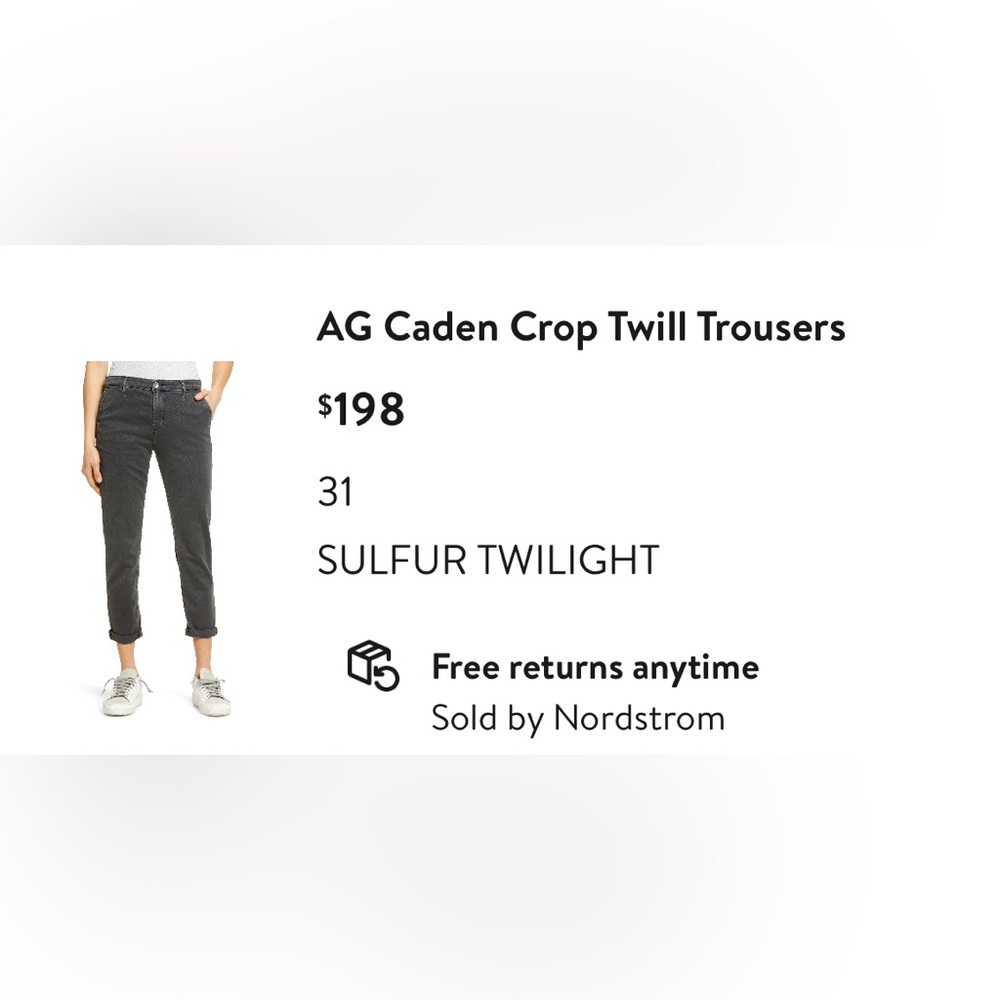 AG Caden Crop Twill Tousers